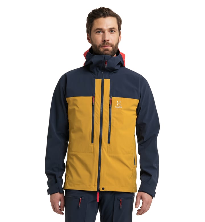 Roc Sight Softshell Jacket Men Autumn Leaves/Tarn Blue