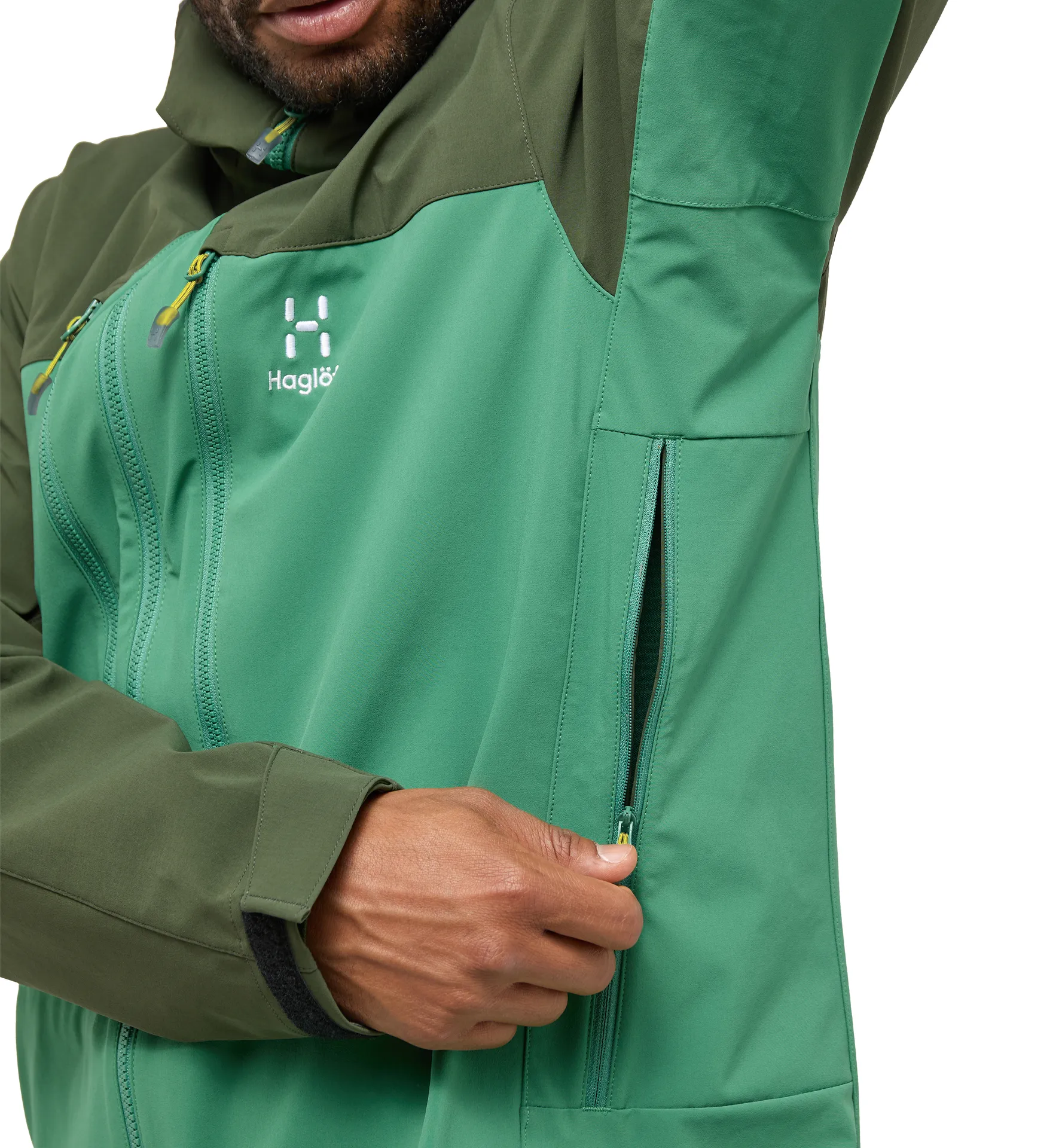 Roc Sight Softshell Jacket Men Dk Jelly Green/Seaweed Green