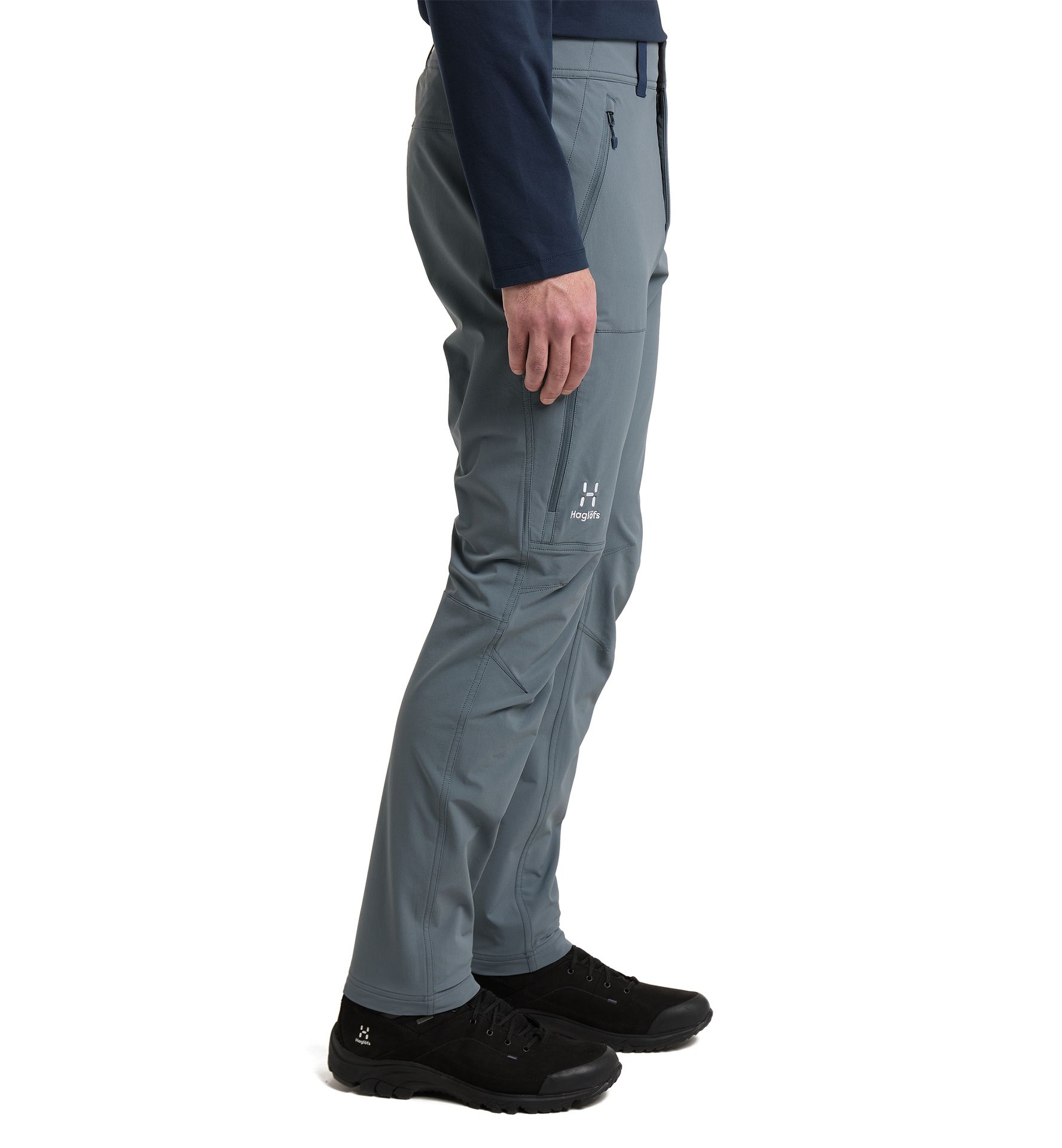 Morän Softshell Slim Pant Men Steel Blue