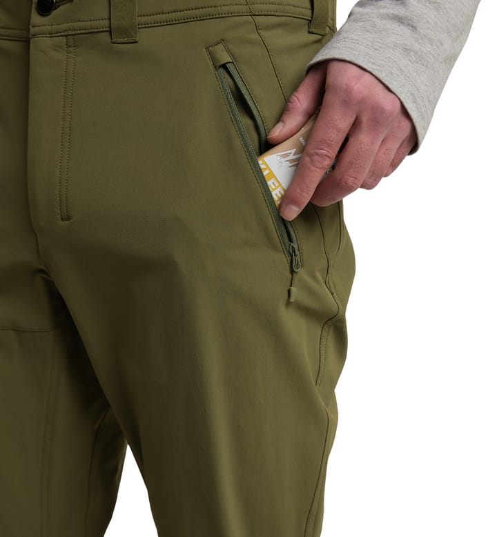 Morän Softshell Slim Pant Men Olive Green