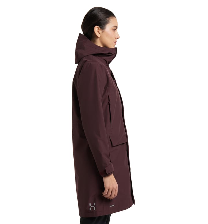 Aria Proof Parka Women Burgundy Brown