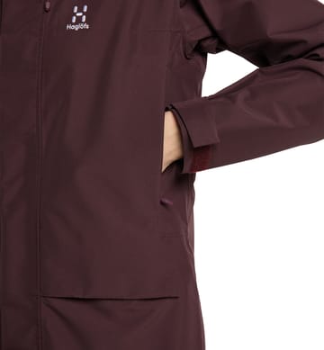 Aria Proof Parka Women Burgundy Brown