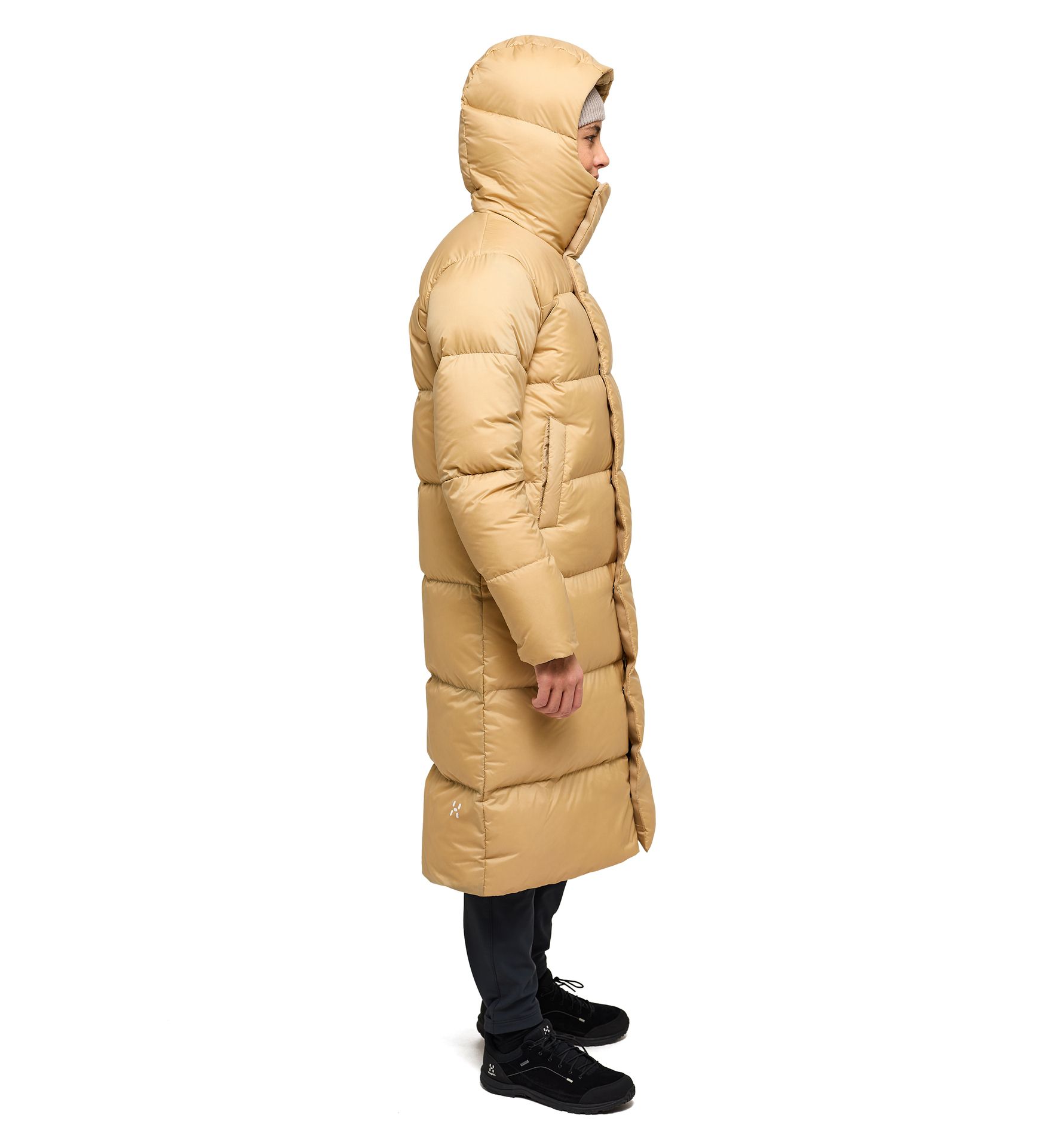 Long Down Parka Women Sand