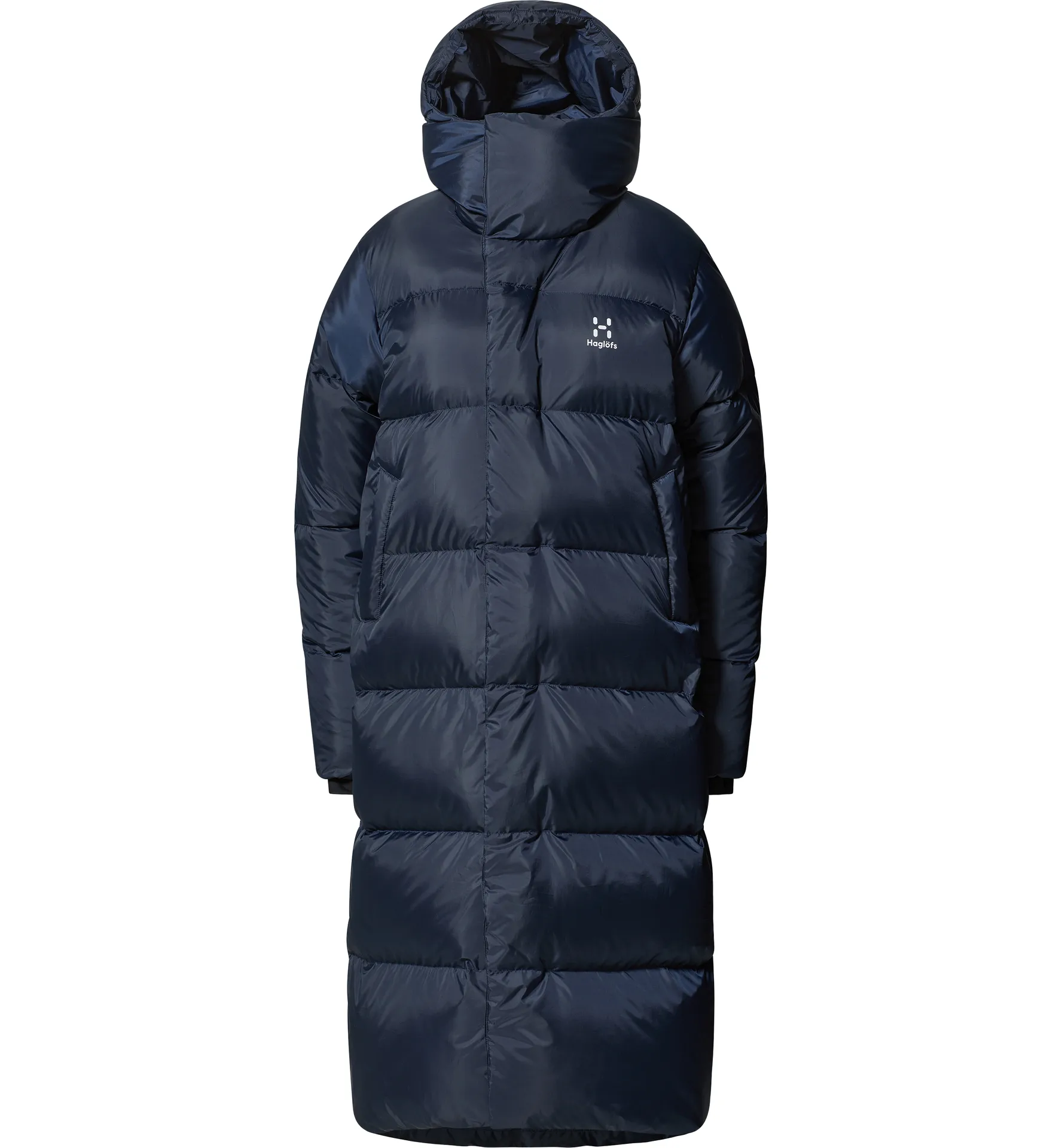 Long Down Parka Women Tarn Blue