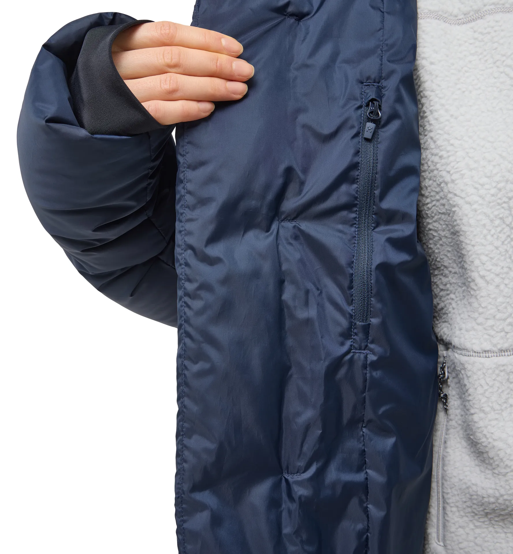 Long Down Parka Women Tarn Blue