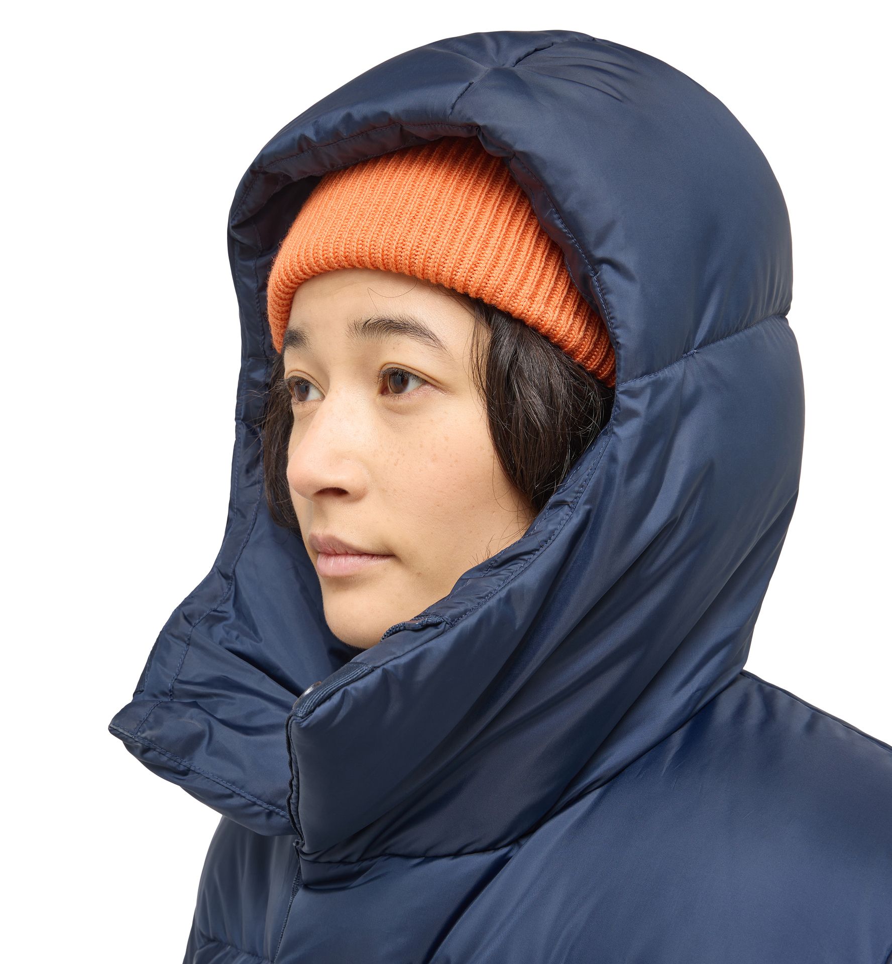 Long Down Parka Women Tarn Blue