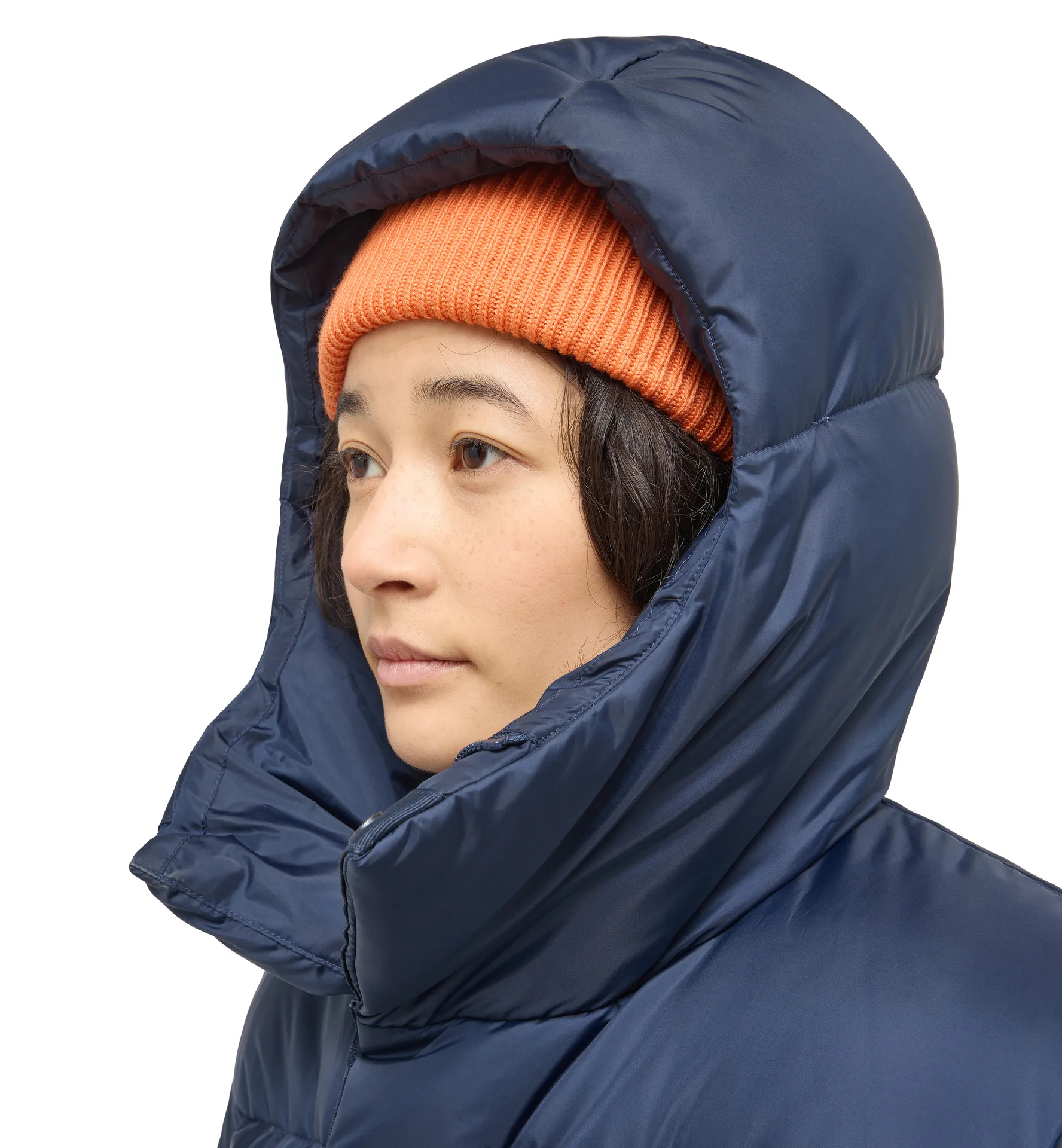 Long Down Parka Women Tarn Blue