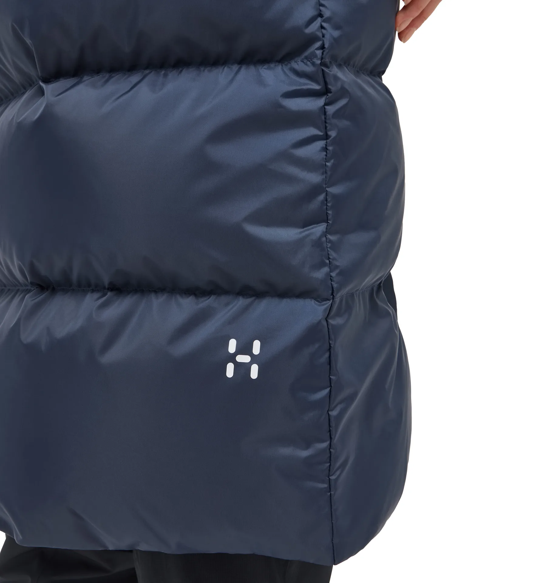 Long Down Parka Women Tarn Blue