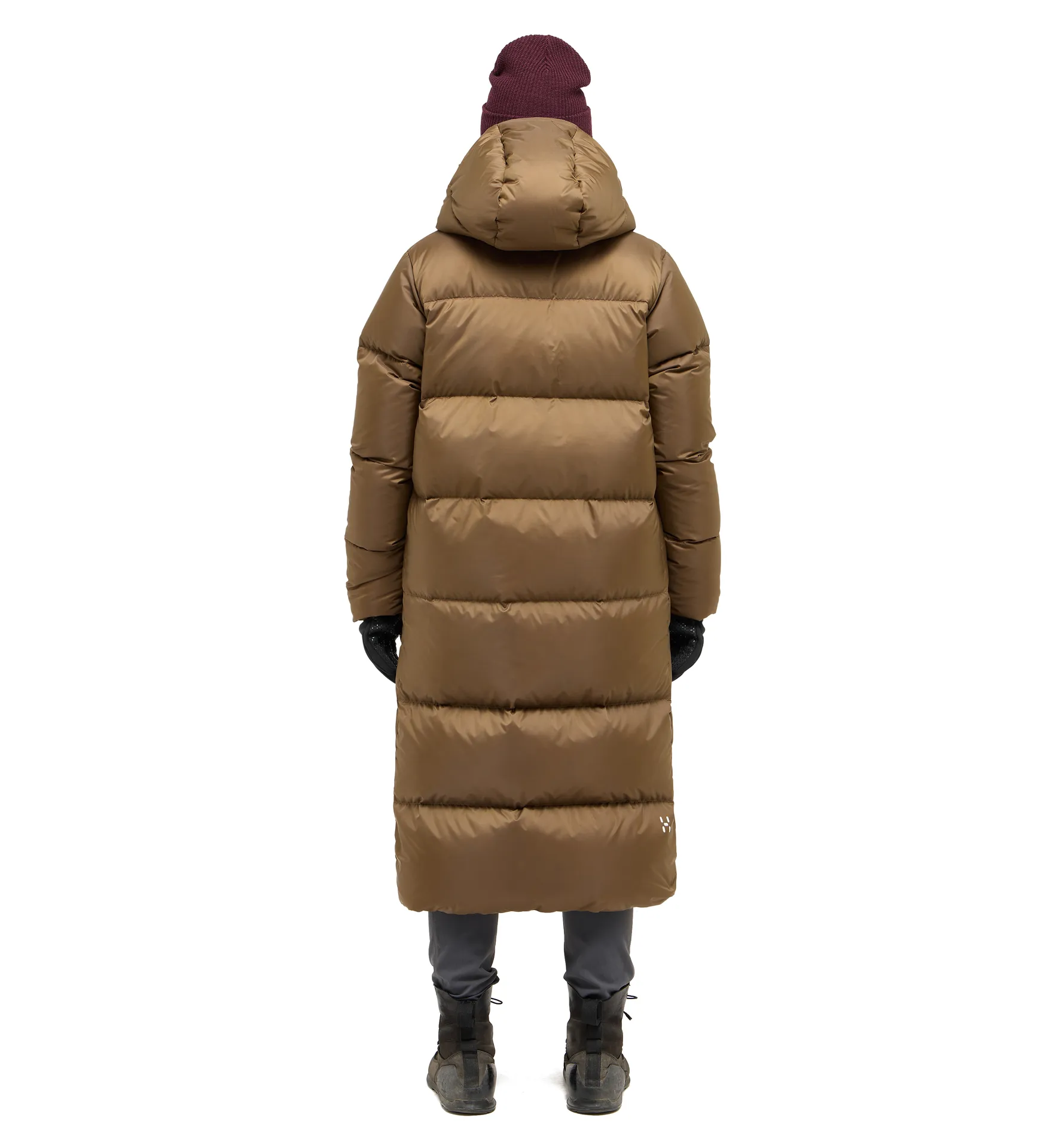 Long Down Parka Women Teak Brown