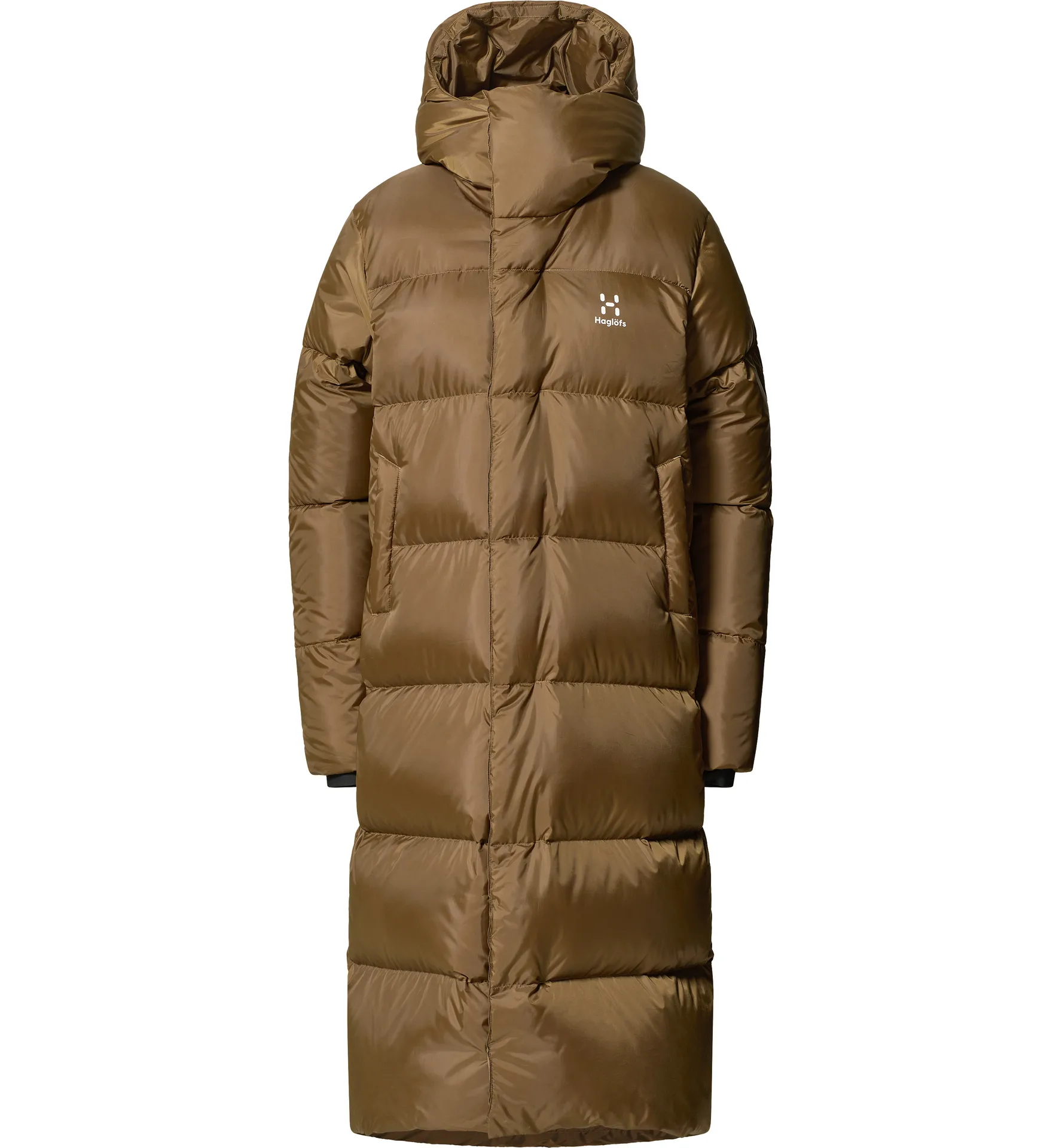 Long Down Parka Women Teak Brown