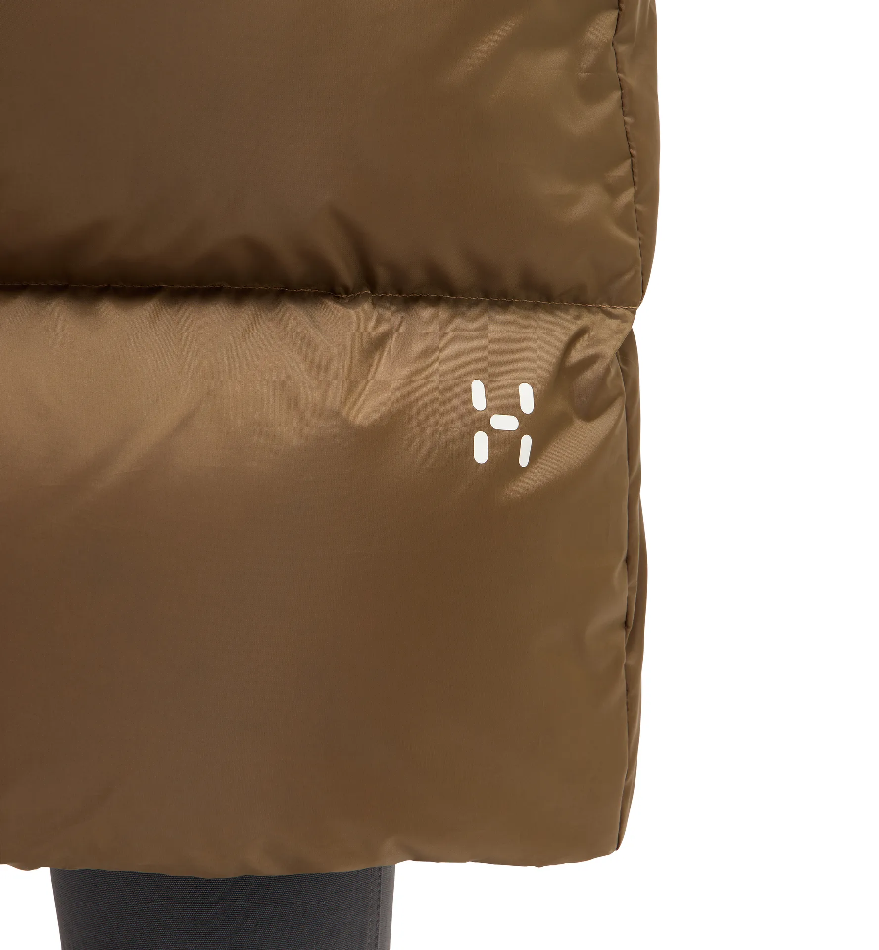 Long Down Parka Women Teak Brown