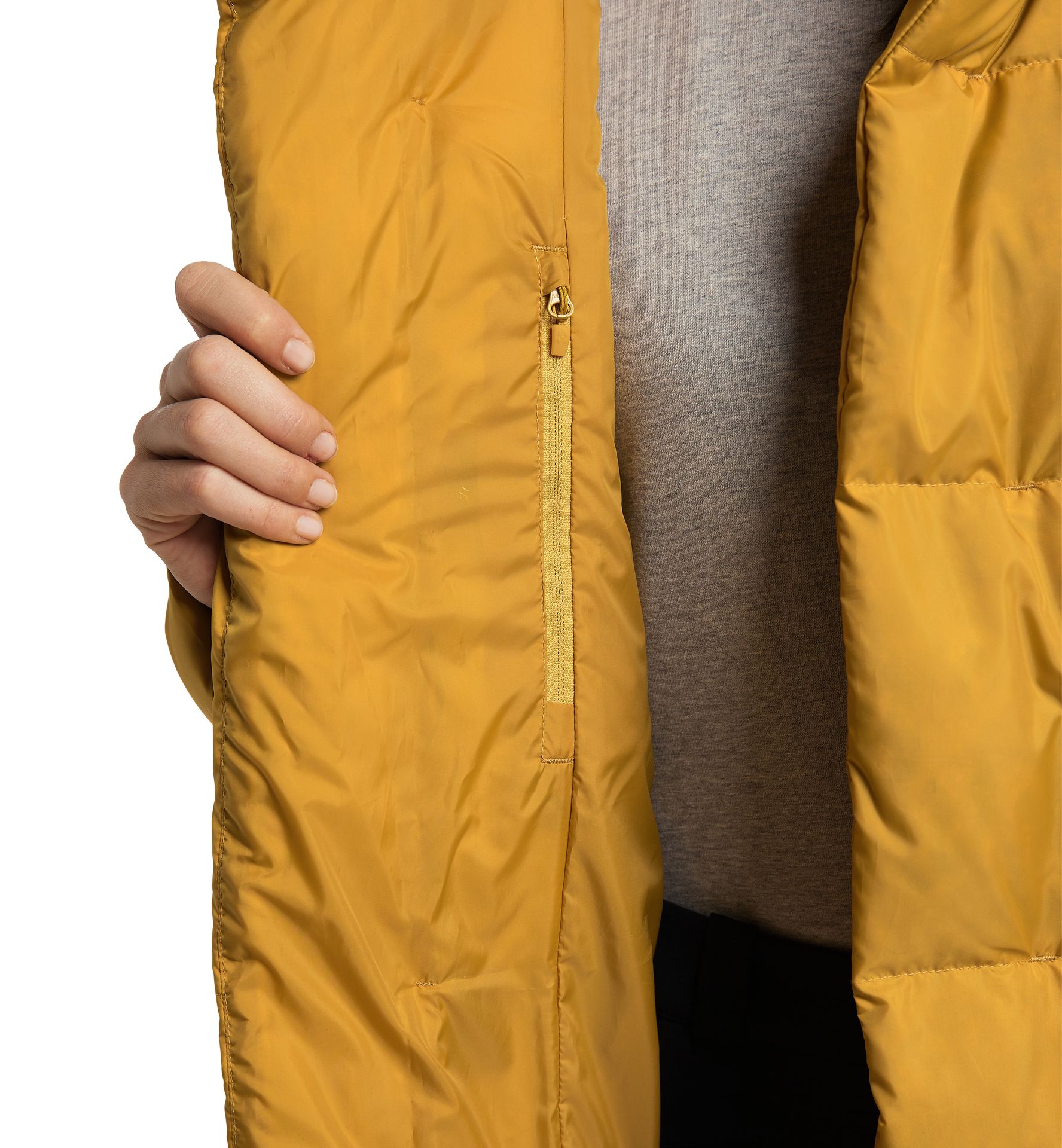 Long Down Parka Women Autumn Leaves