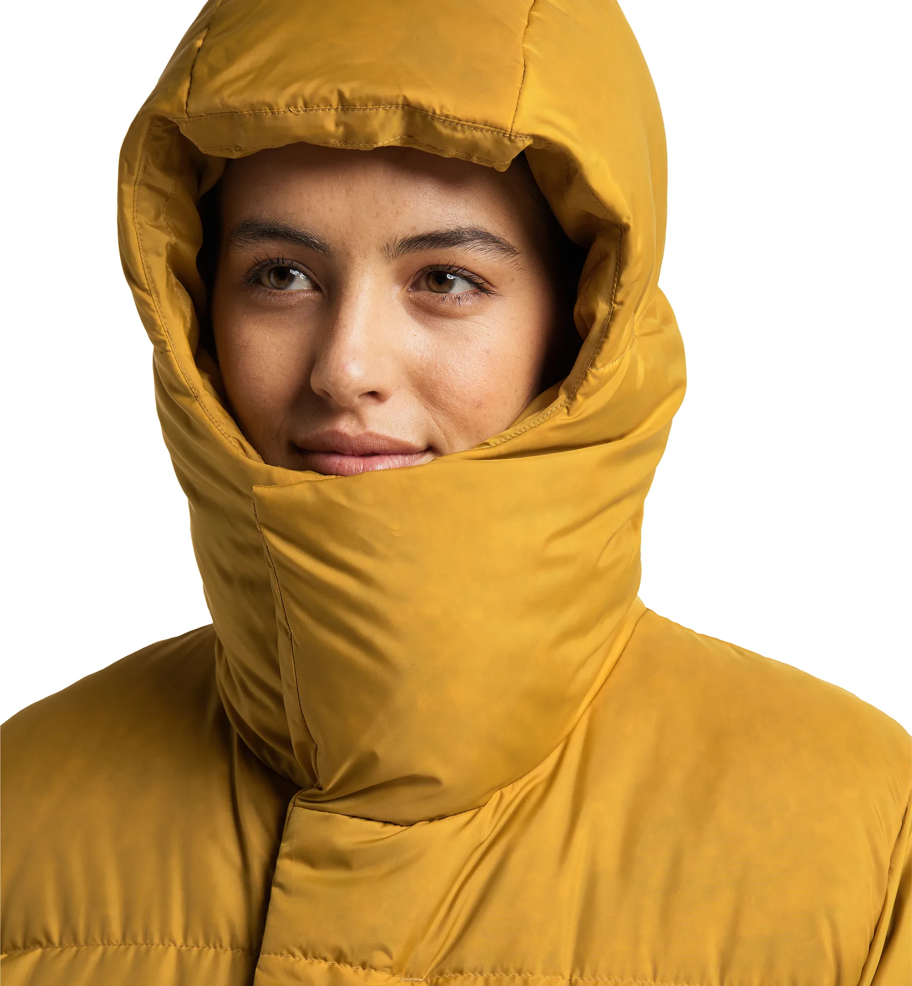 Long Down Parka Women Autumn Leaves