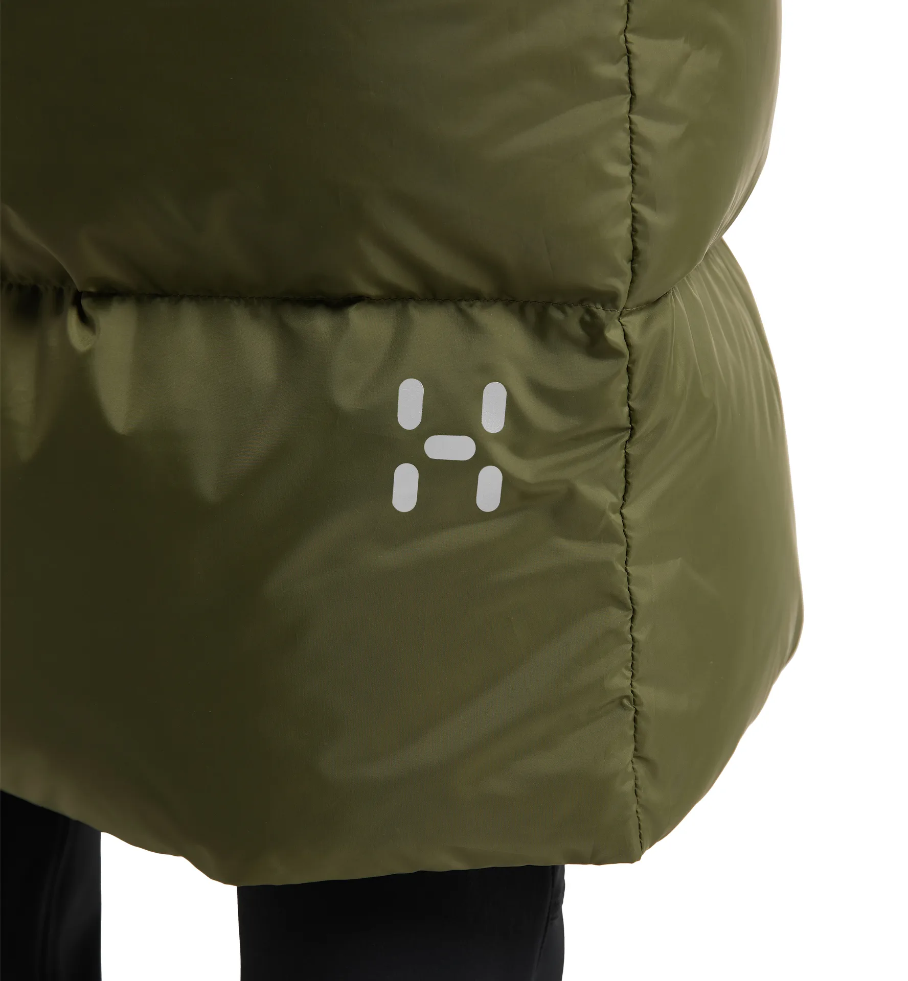 Long Down Parka Women Olive Green