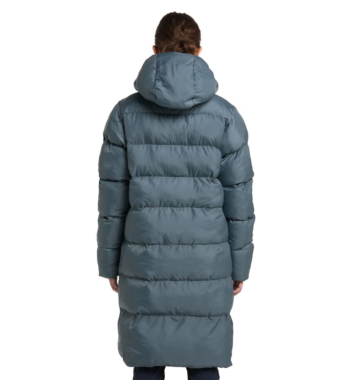 Long Mimic Parka Women Steel Blue