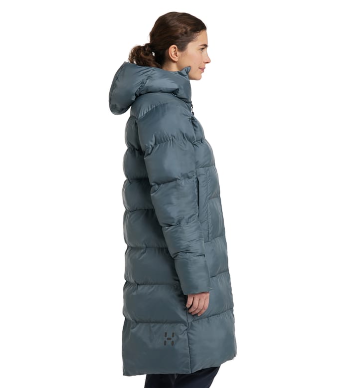 Long Mimic Parka Women Steel Blue