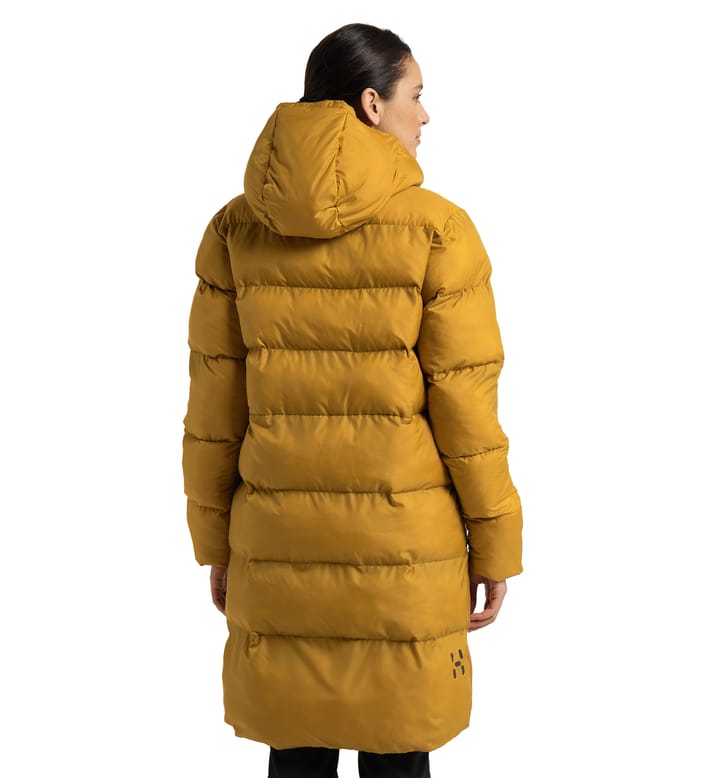 Long Mimic Parka Women Autumn Leaves