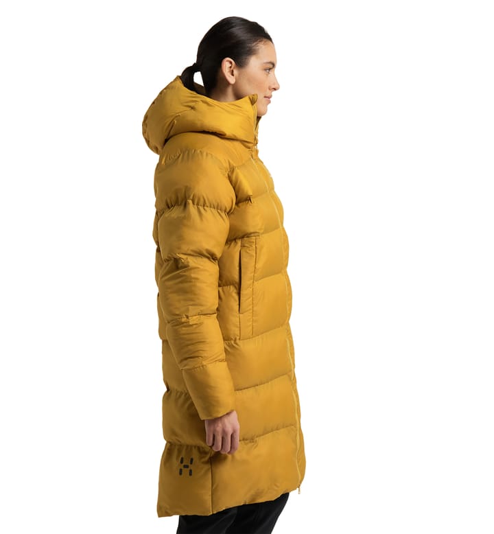 Long Mimic Parka Women Autumn Leaves