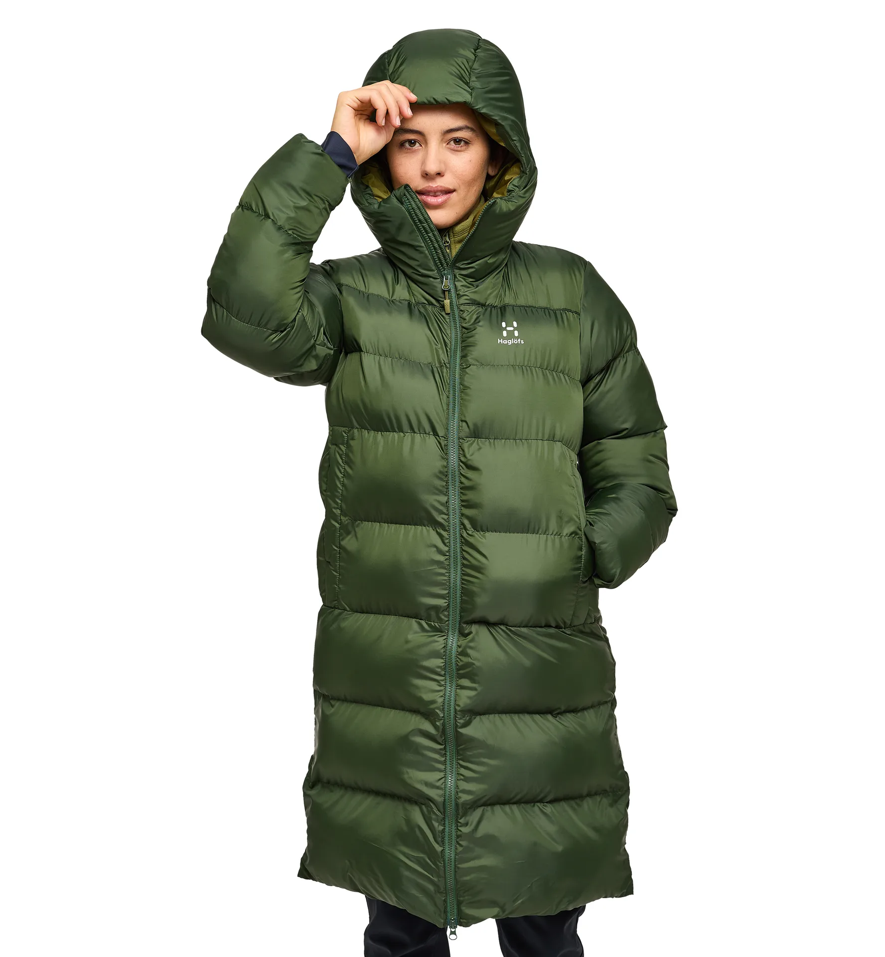 Long Mimic Parka Women Seaweed Green