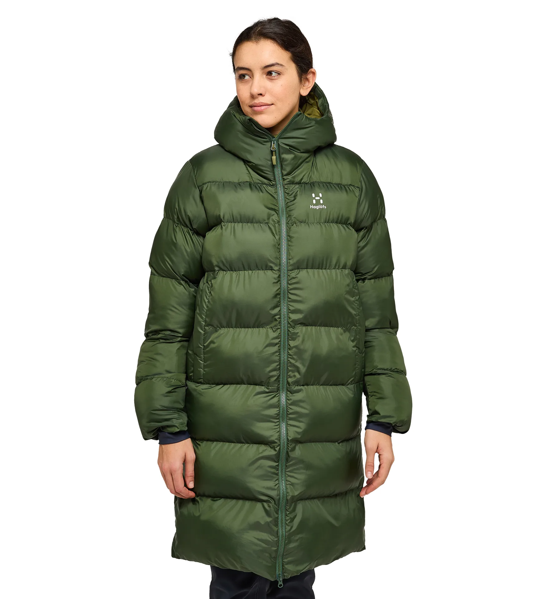 Long Mimic Parka Women Seaweed Green
