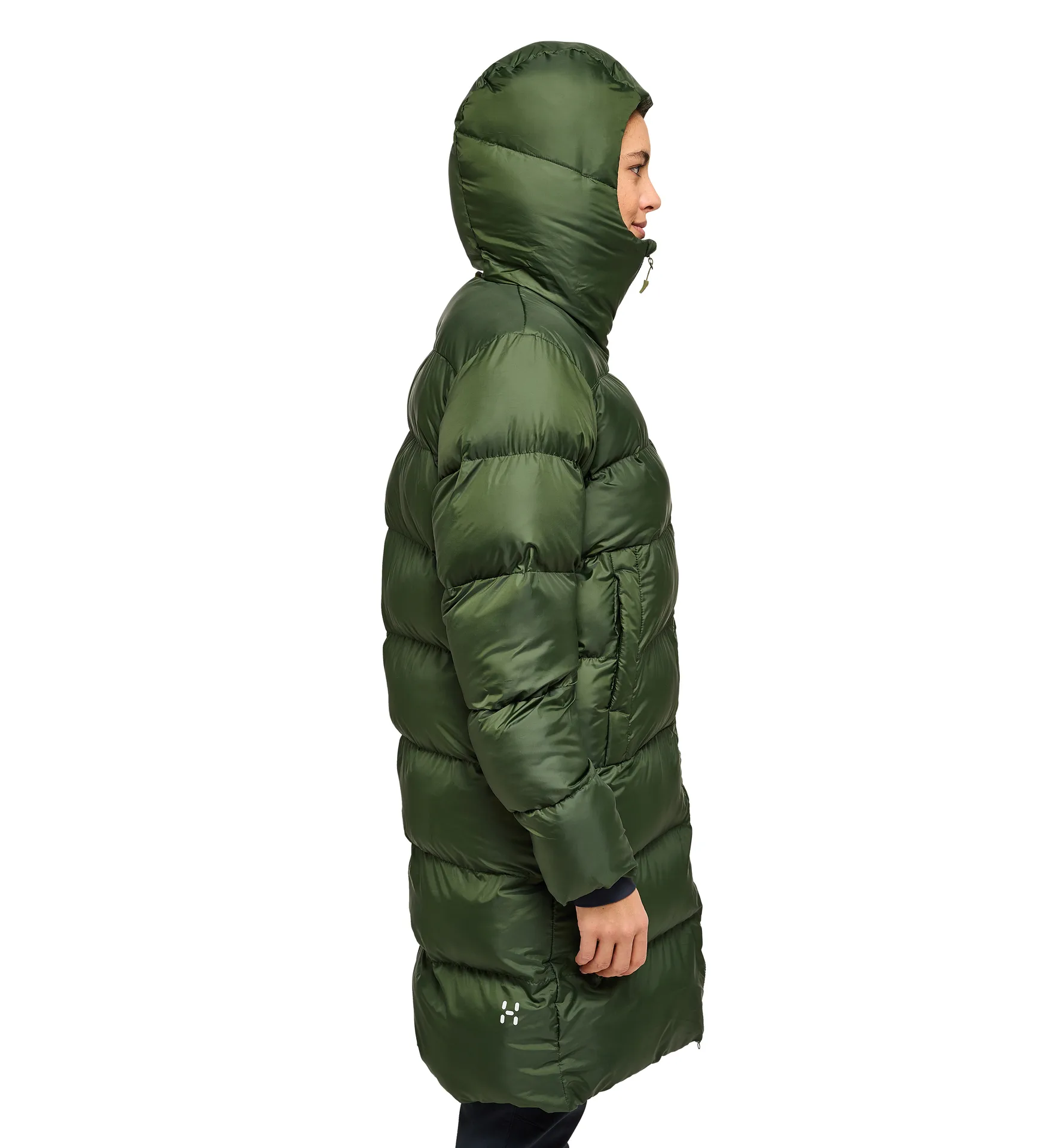 Long Mimic Parka Women Seaweed Green