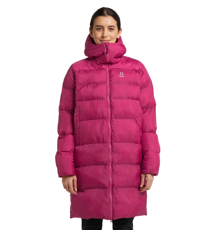 Long Mimic Parka Women Deep Pink