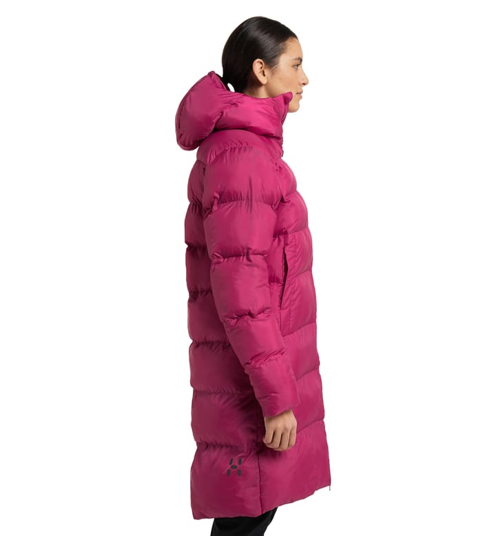 Long Mimic Parka Women Deep Pink