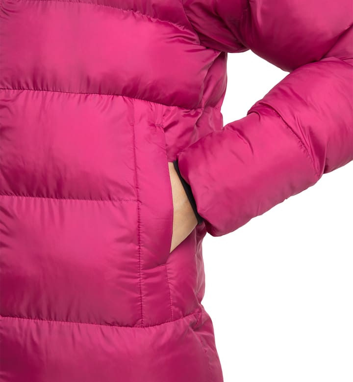 Long Mimic Parka Women Deep Pink