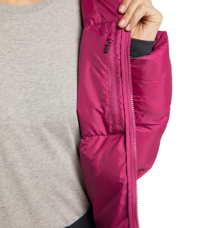 Long Mimic Parka Women Deep Pink