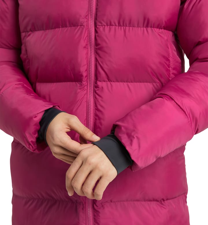 Long Mimic Parka Women Deep Pink