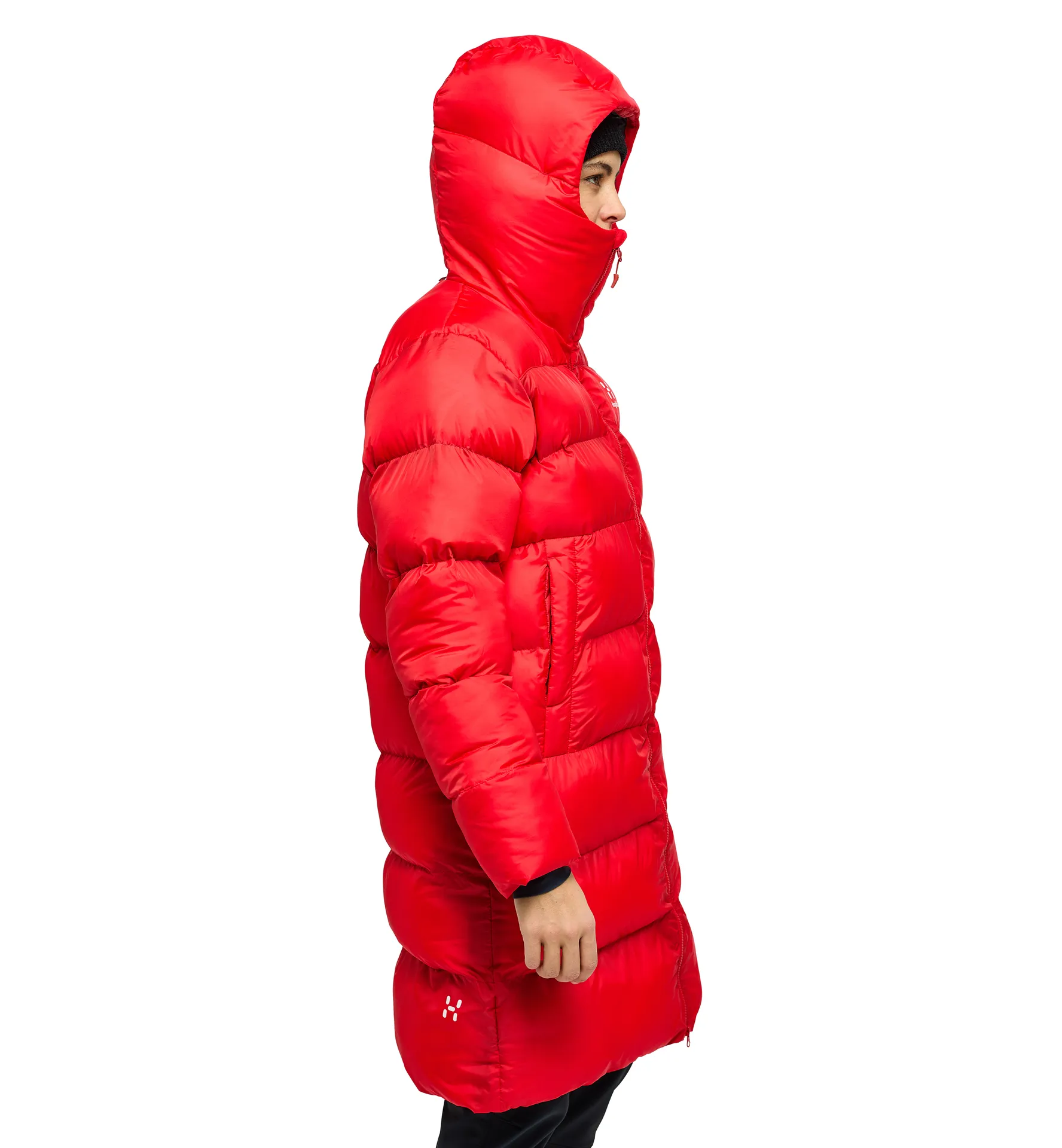 Long Mimic Parka Women Poppy Red