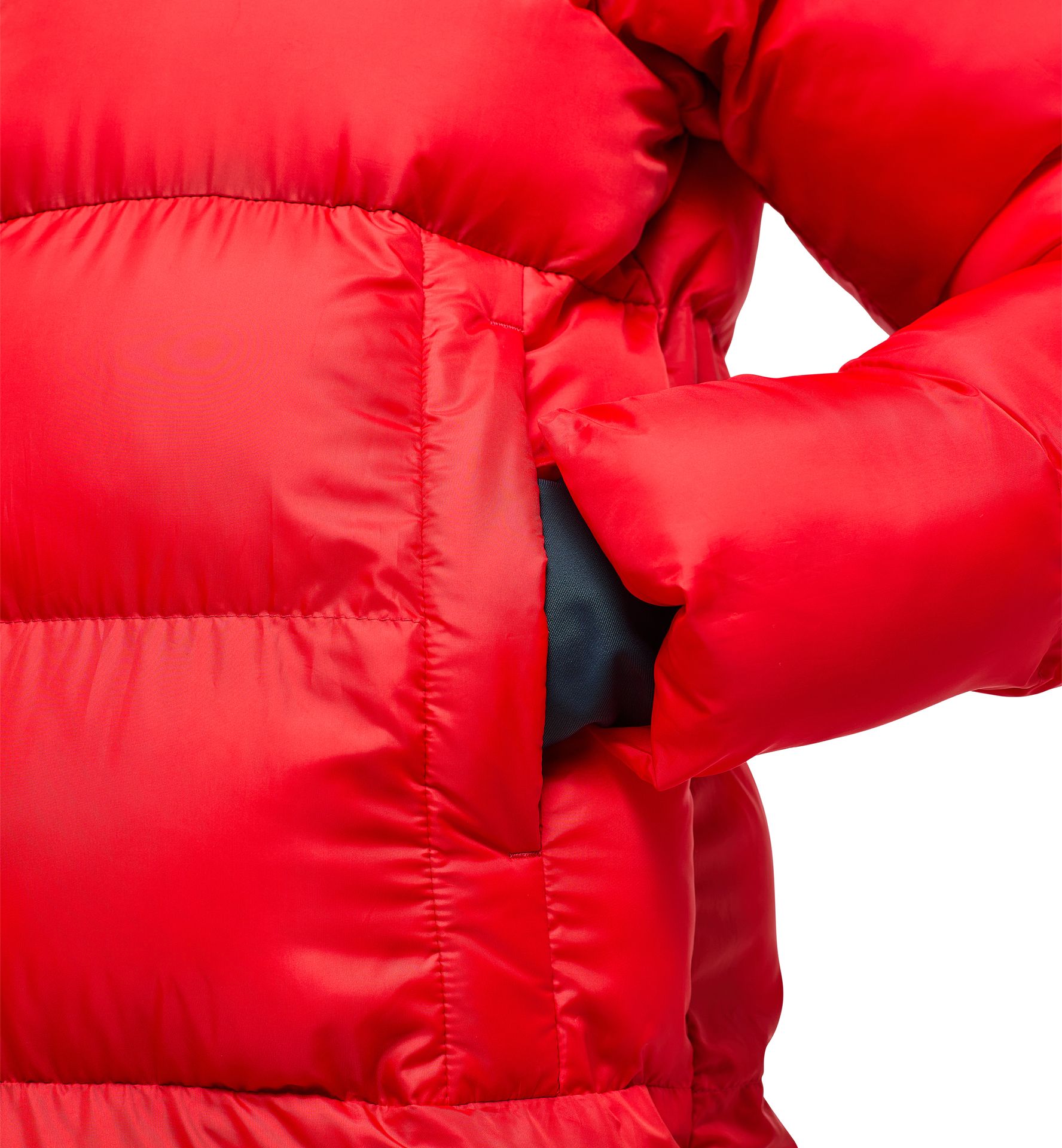 Long Mimic Parka Women Poppy Red