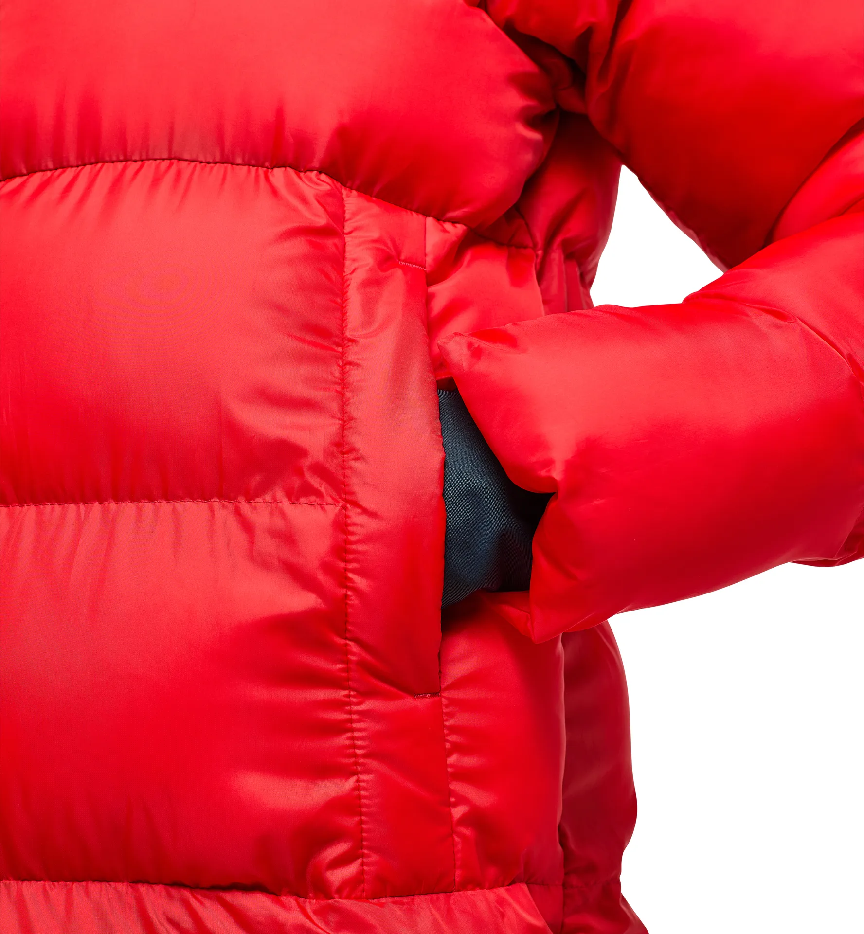 Long Mimic Parka Women Poppy Red