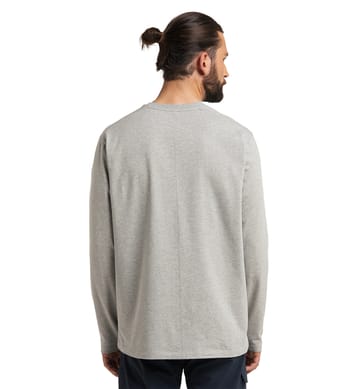 Curious Long Sleeve Tee Men Grey Melange