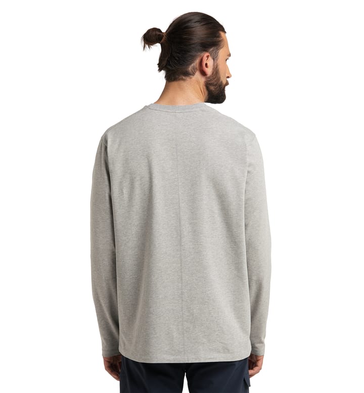 Curious Long Sleeve Tee Men Grey Melange