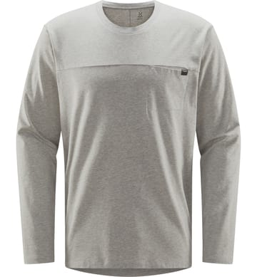 Curious Long Sleeve Tee Men Grey Melange