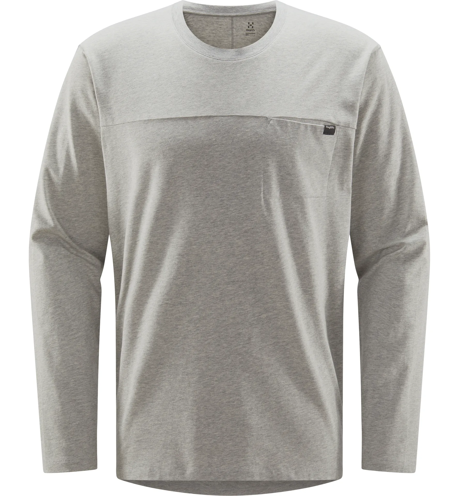 Curious Long Sleeve Tee Men Grey Melange