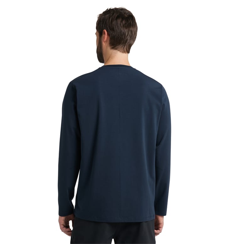 Curious Long Sleeve Tee Men Tarn Blue