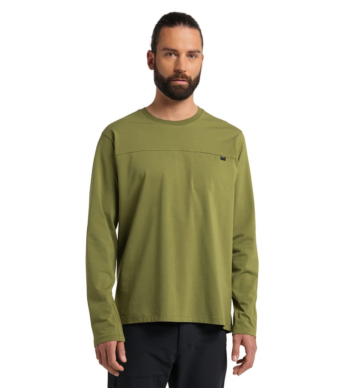 Curious Long Sleeve Tee Men Olive Green