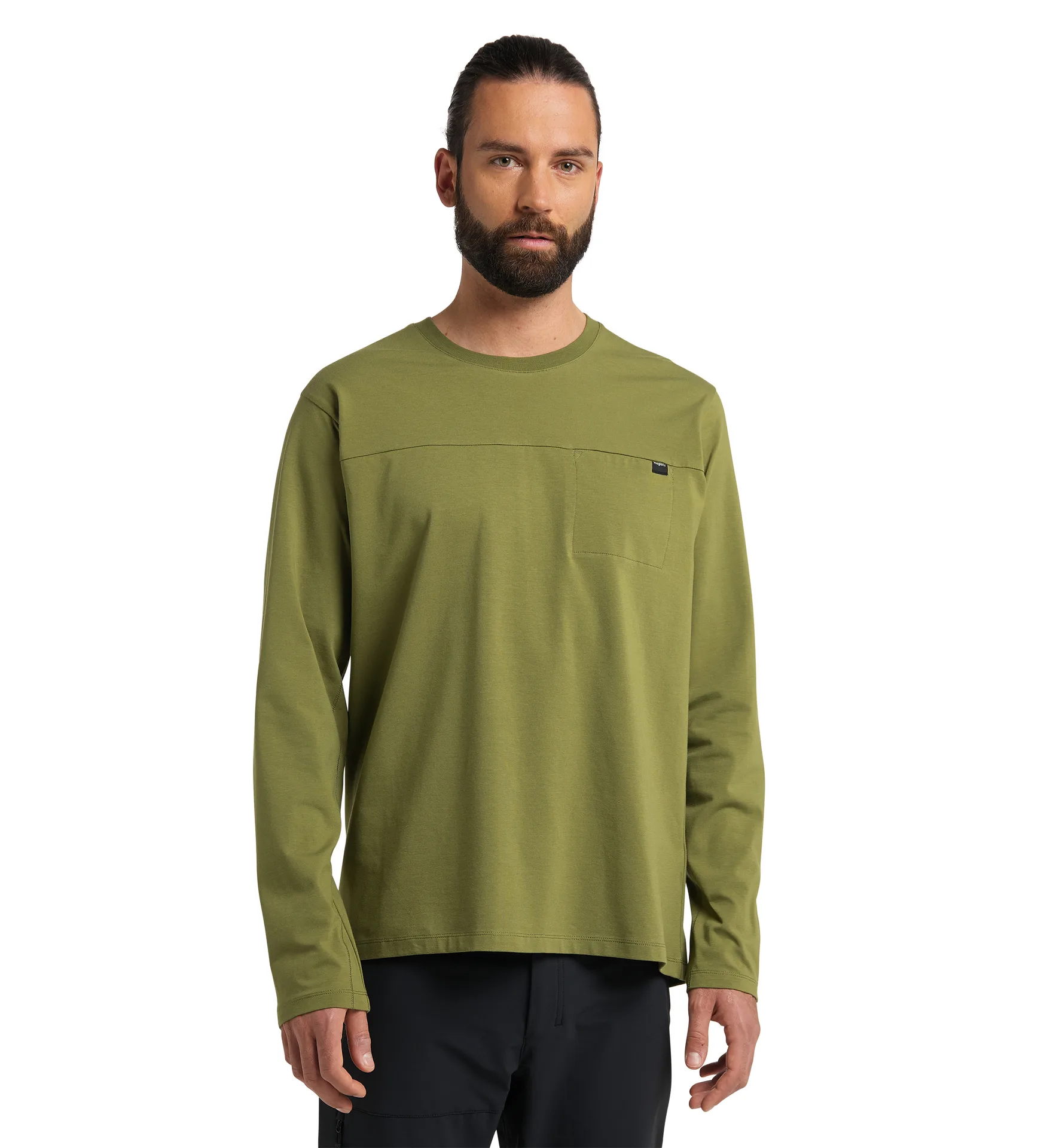 Curious Long Sleeve Tee Men Olive Green