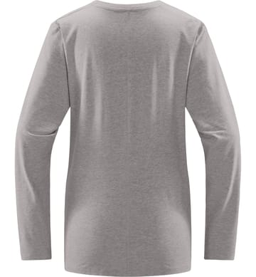 Curious Long Sleeve Tee Women Grey Melange