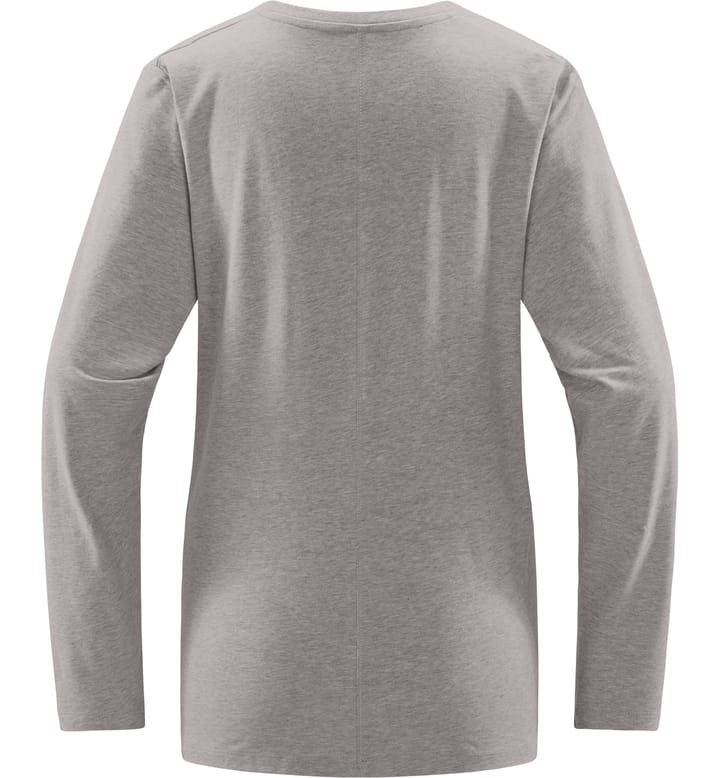 Curious Long Sleeve Tee Women Grey Melange