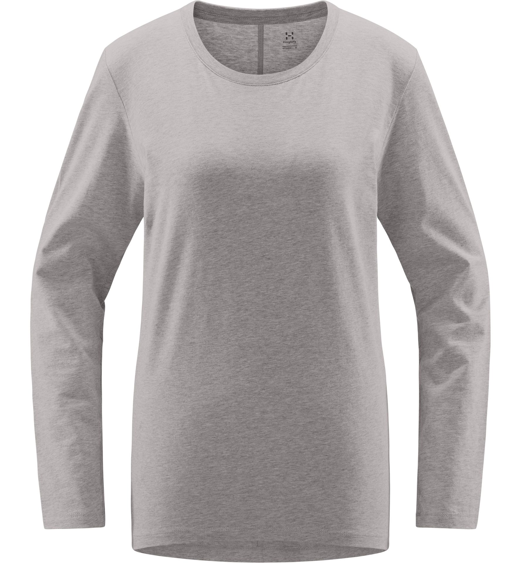 Curious Long Sleeve Tee Women Grey Melange