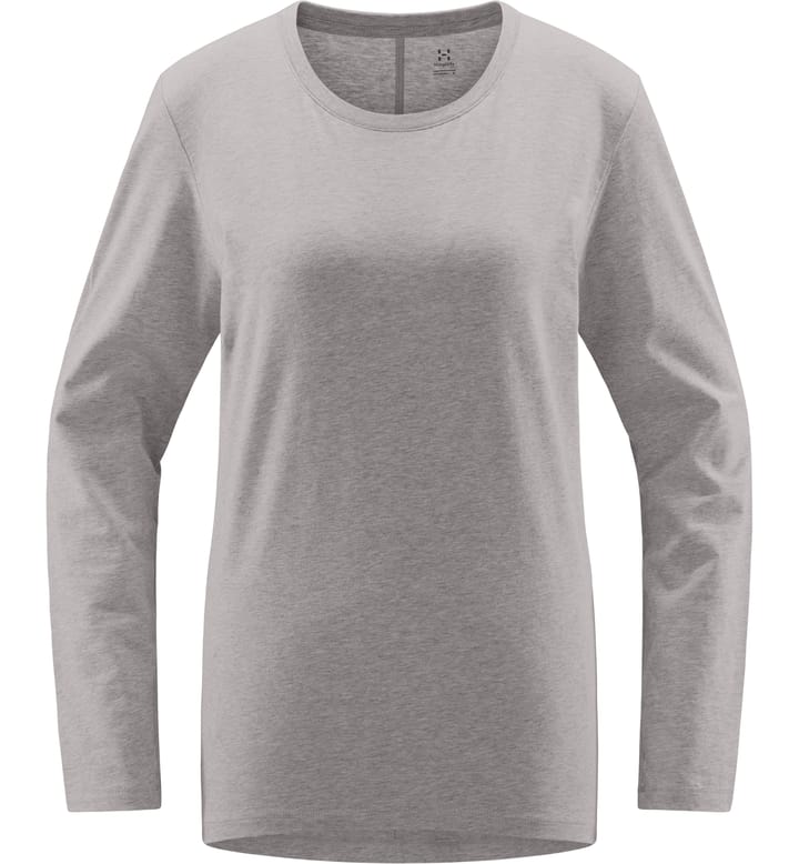 Curious Long Sleeve Tee Women Grey Melange