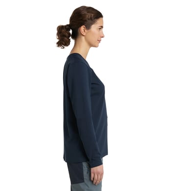 Curious Long Sleeve Tee Women Tarn Blue