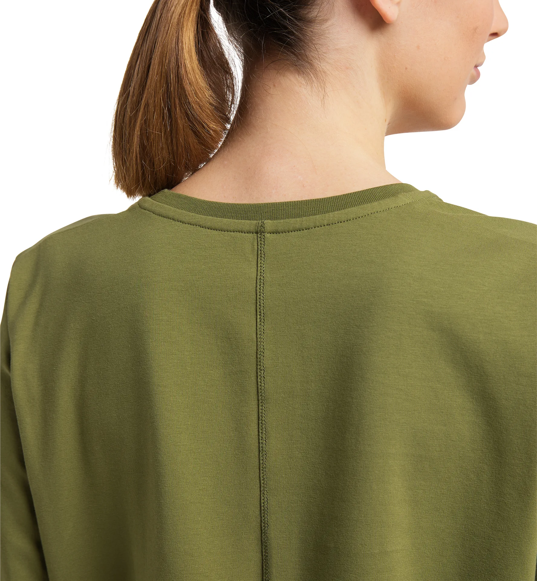 Curious Long Sleeve Tee Women Olive Green