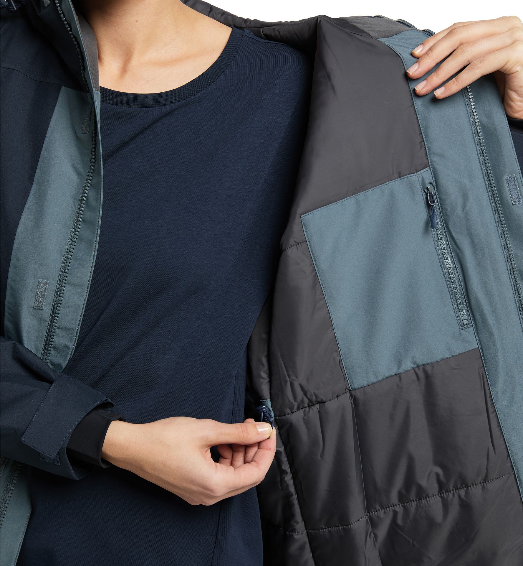 Salix Proof Mimic Parka Women Tarn blue/Steel blue