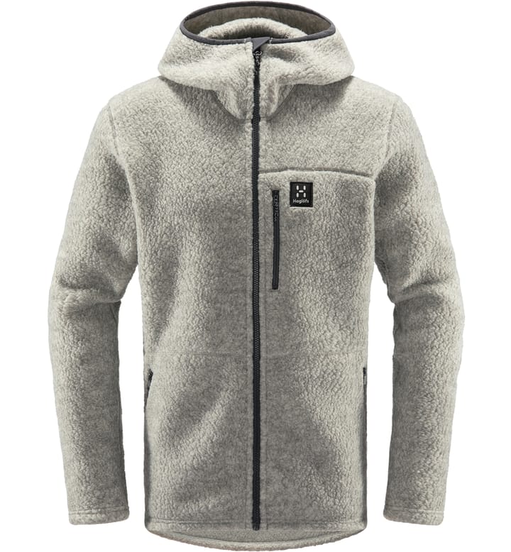 Pile Hood Men Grey Melange