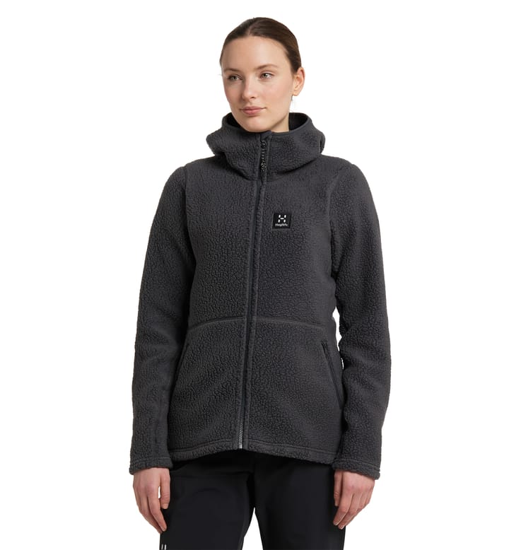 Pile Hood Women Magnetite