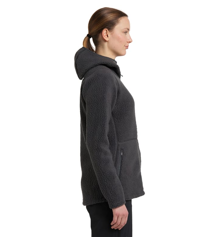 Pile Hood Women Magnetite